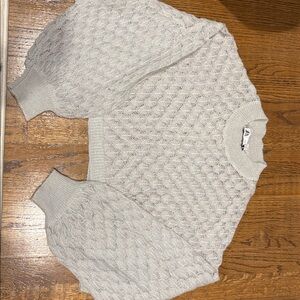 Zara Off-White Textured Knit Sweater